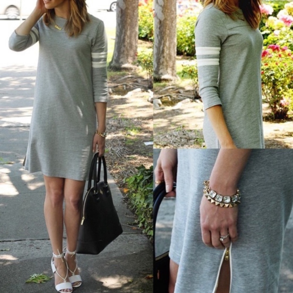 J. Crew varsity shirt dress gray size XXS